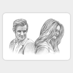 Doctor Who And Amy Pond Sticker